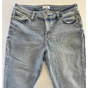 Pistola Women’s Size 31 Light Wash Raw Hem Mid Rise Skinny Jeans Denim Casual